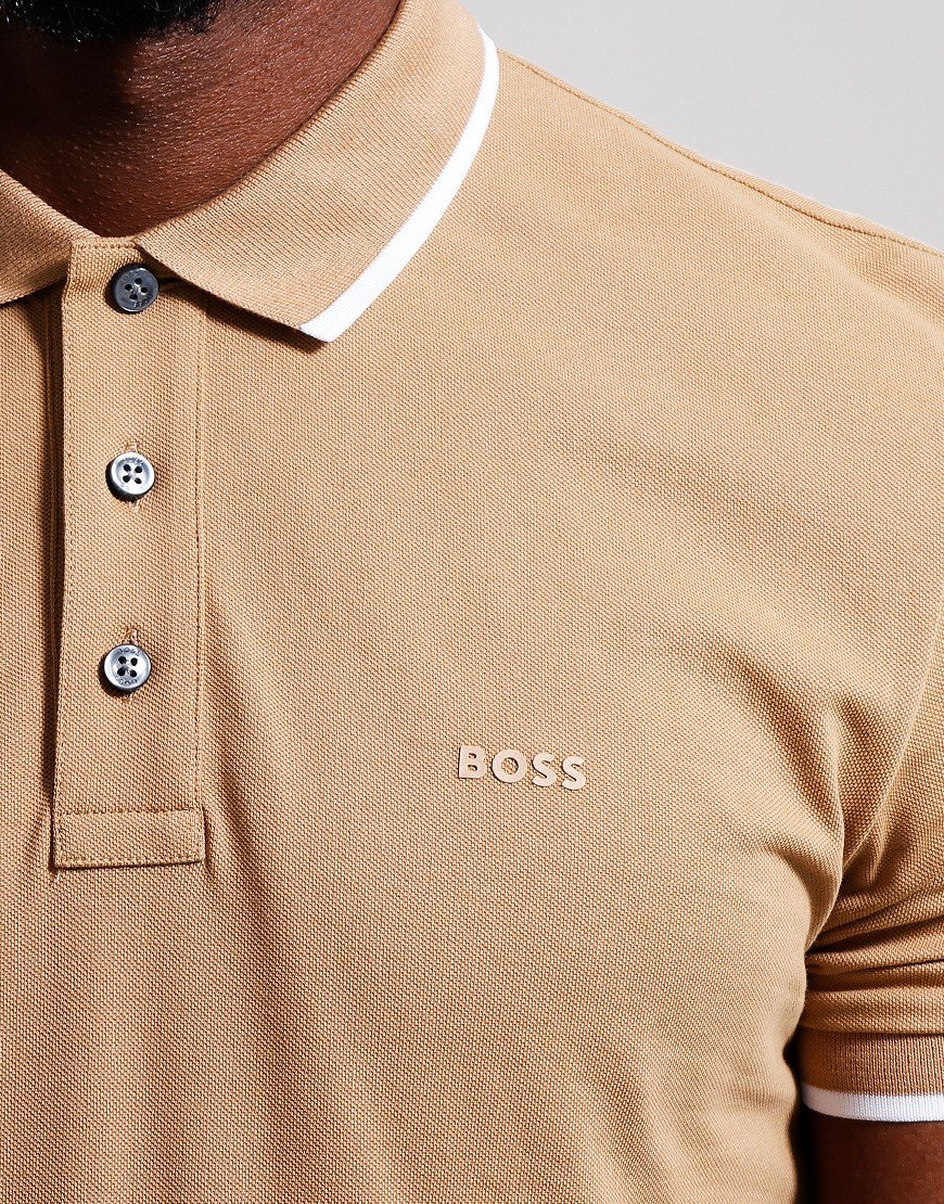 BOSS Parlay 190 Polo Shirt Medium Beige