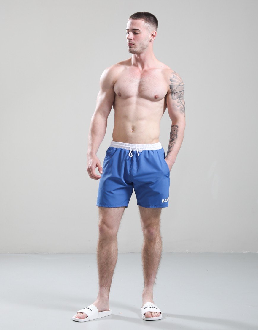 BOSS Starfish Swim Shorts Open Blue