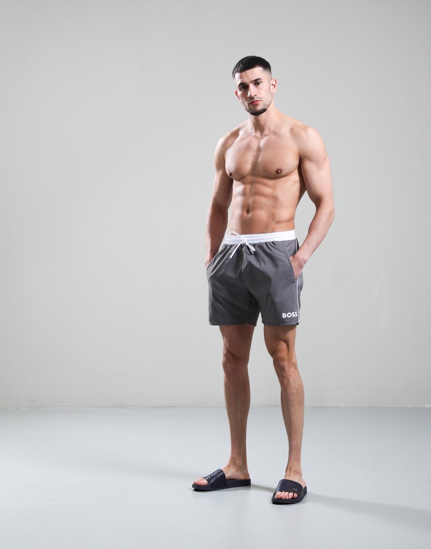 BOSS Starfish Swim Shorts Dark Grey