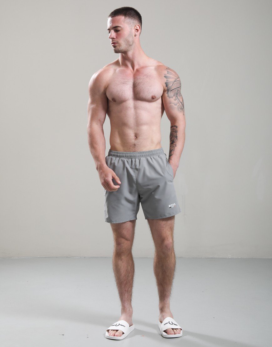 BOSS Swordfish Swim Shorts Open Grey