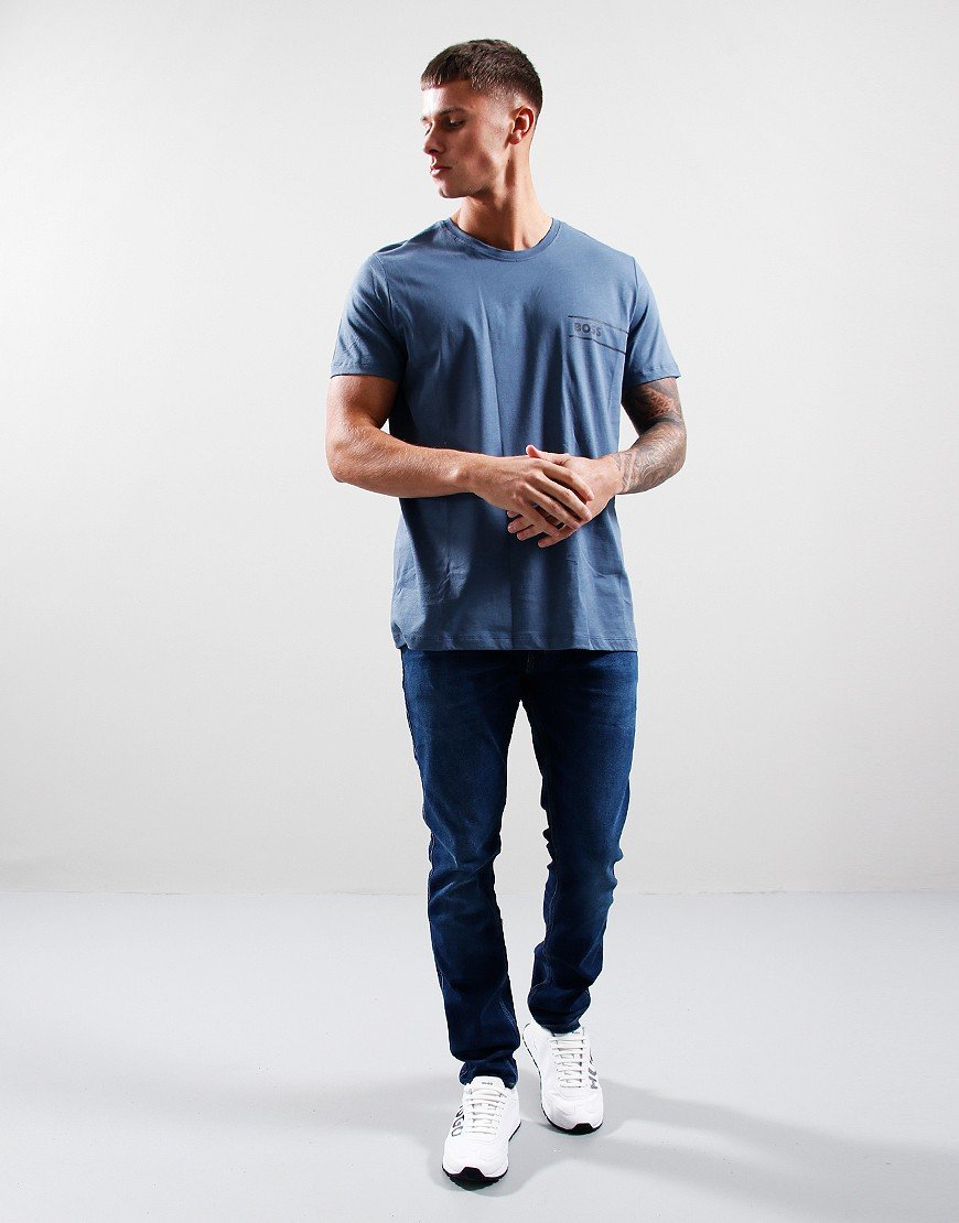 BOSS RN 24 T-Shirt Medium Blue - Terraces Menswear