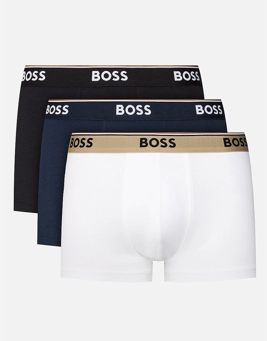 BOSS - Three-pack of boxer briefs in stretch cotton - Patterned
