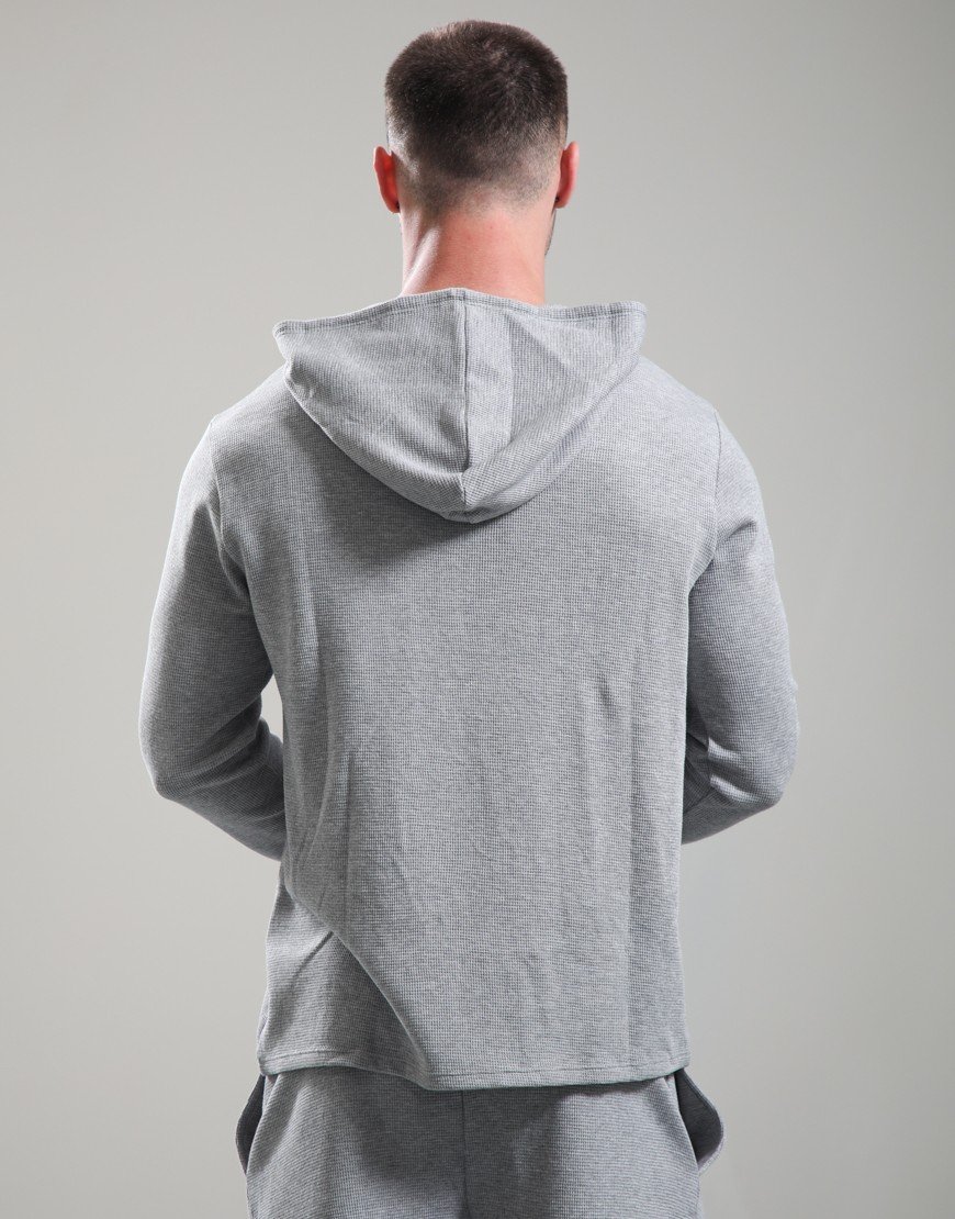 BOSS Waffle Hooded LS-Shirt Medium Grey