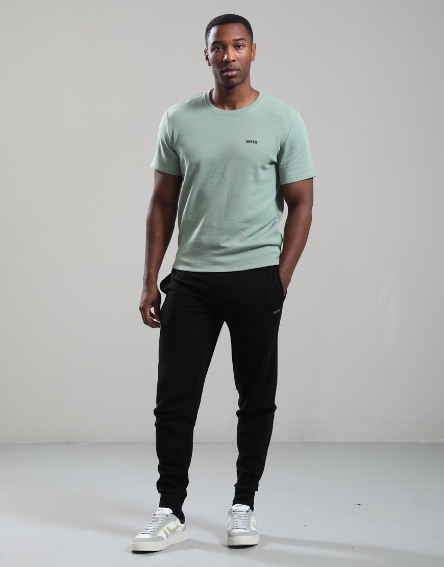 BOSS Waffle Cuff Joggers Black