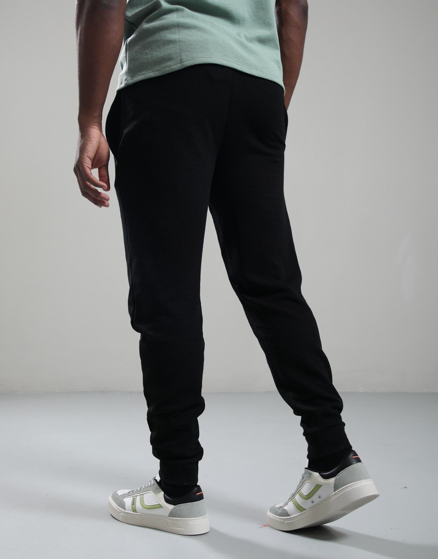 BOSS Waffle Cuff Joggers Black