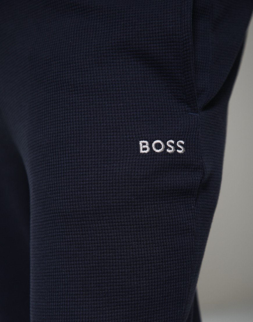 BOSS Waffle Cuff Joggers Dark Blue