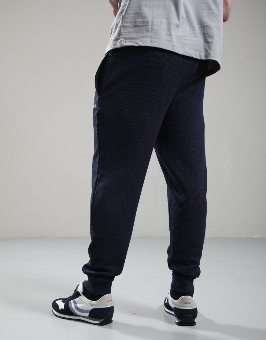 BOSS Waffle Cuff Joggers Dark Blue