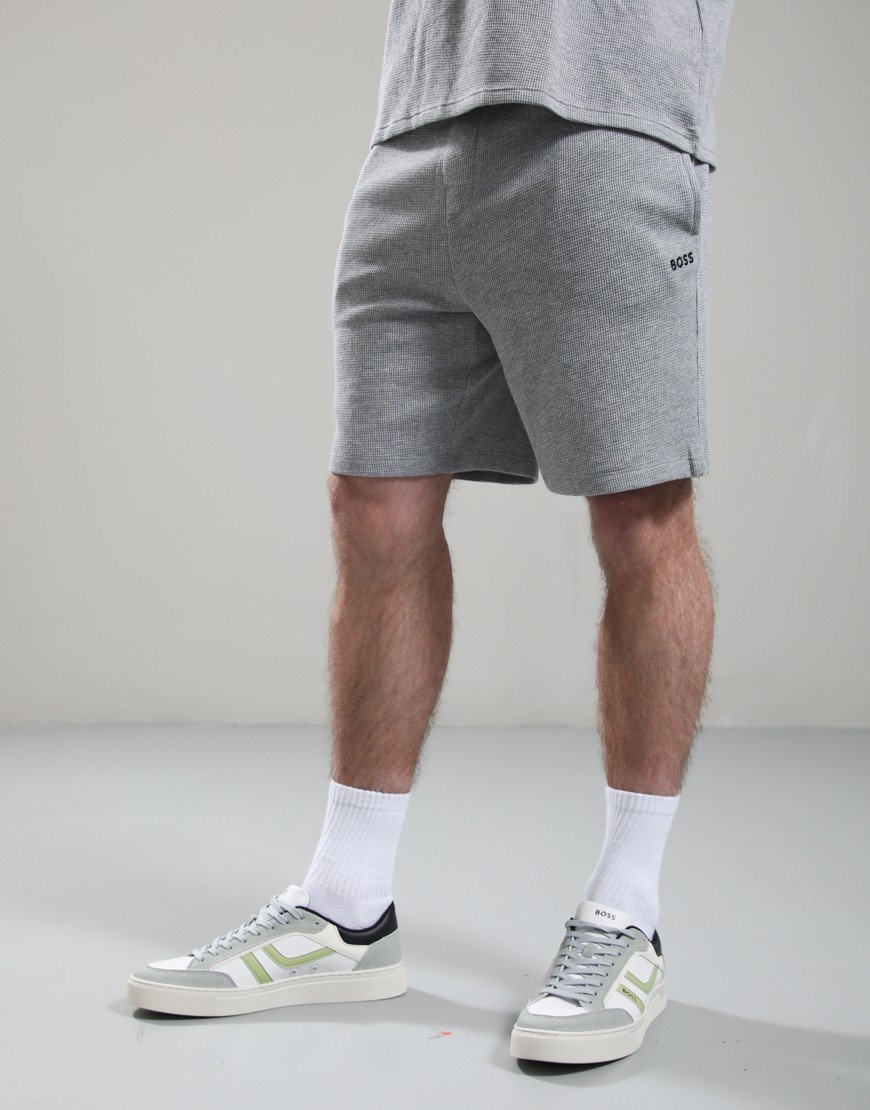 BOSS Waffle Shorts Medium Grey