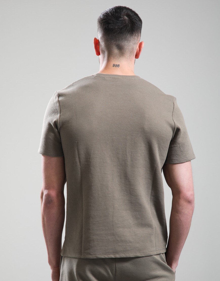 BOSS Waffle T-Shirt Open Brown