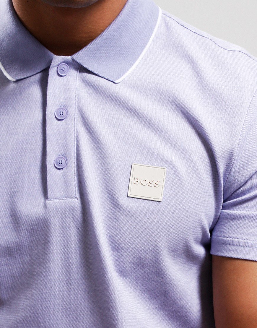 BOSS PeOxford Polo Shirt Light Pastel Purple