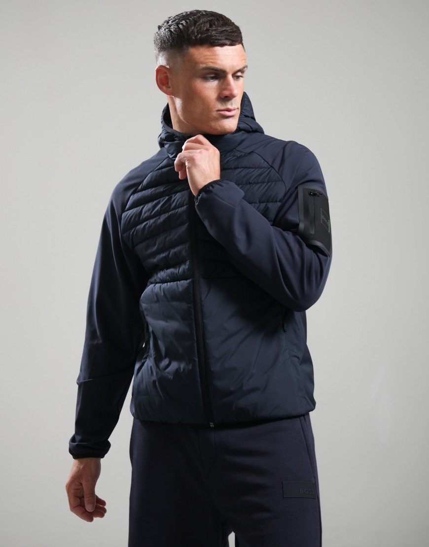 BOSS J_Urbanex Hybrid Hooded Jacket Dark Blue
