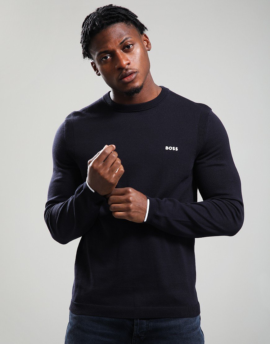 BOSS K_Ever-X Crew Neck Knit Dark Blue