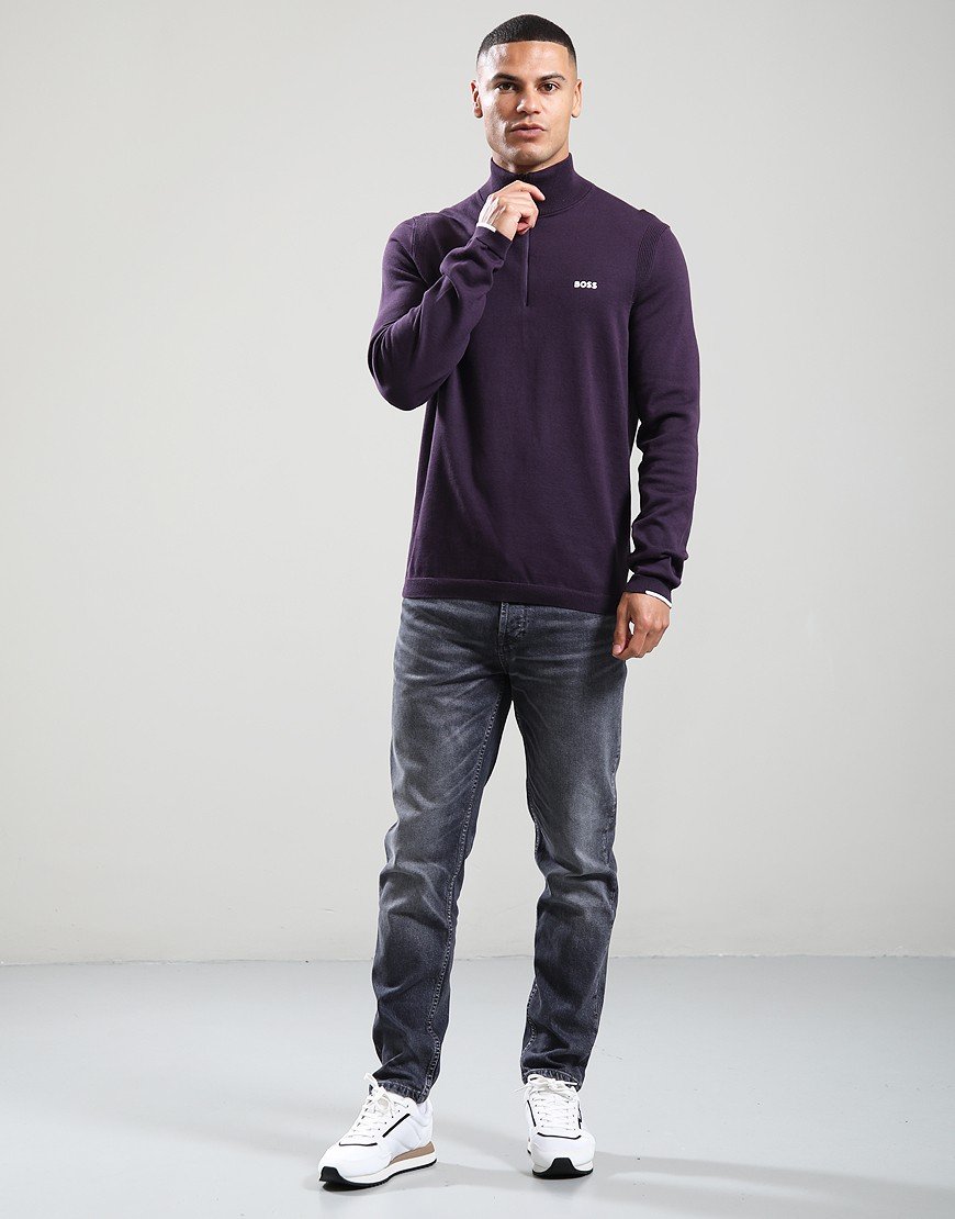 BOSS K_Ever-X Quarter Zip Knit Medium Purple