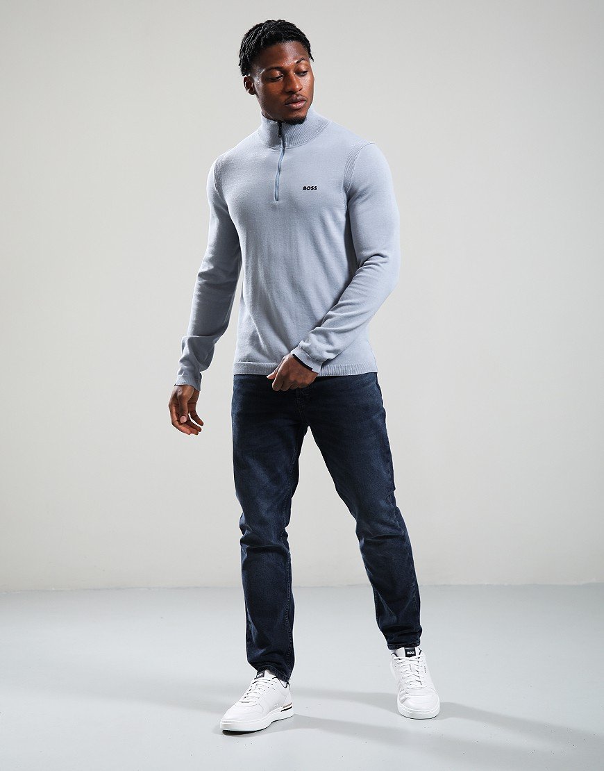 BOSS K_Ever-X Quarter Zip Knit Dark Grey