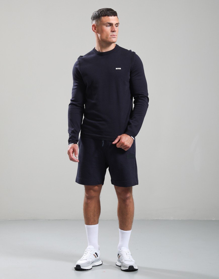 BOSS KN_Ever-X Crew Neck Dark Blue