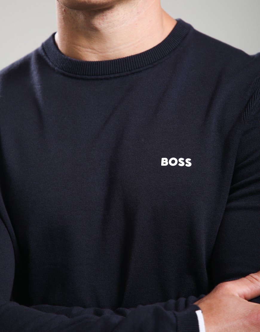 BOSS KN_Ever-X Crew Neck Dark Blue