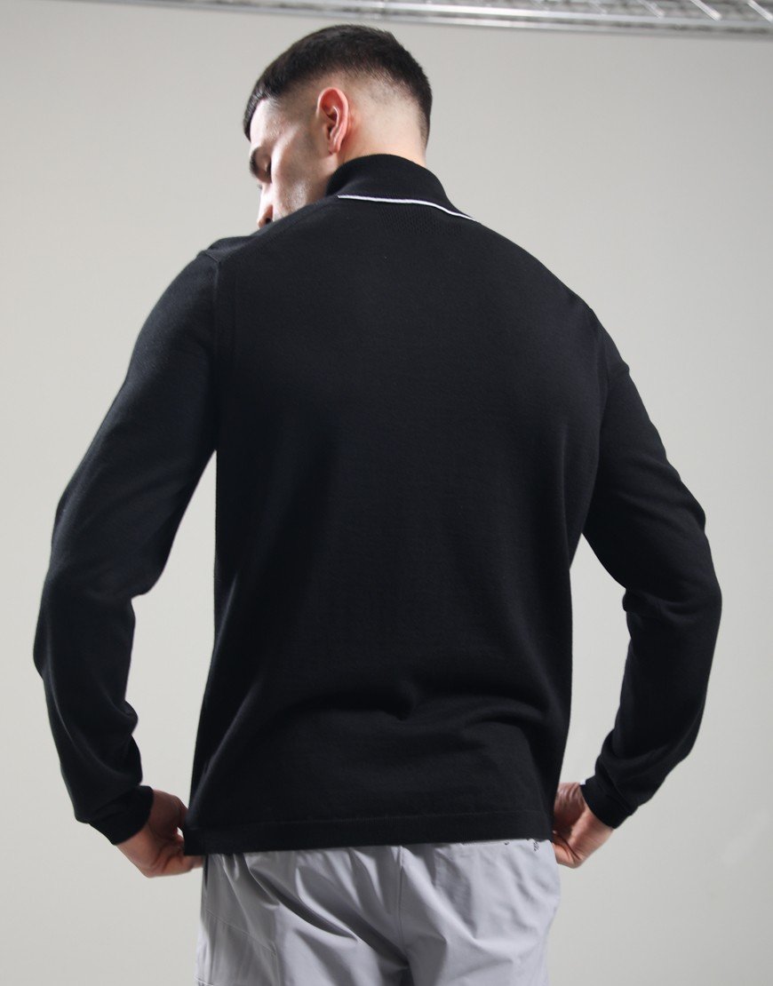 BOSS KN_Ever-X Full Zip Knit Black