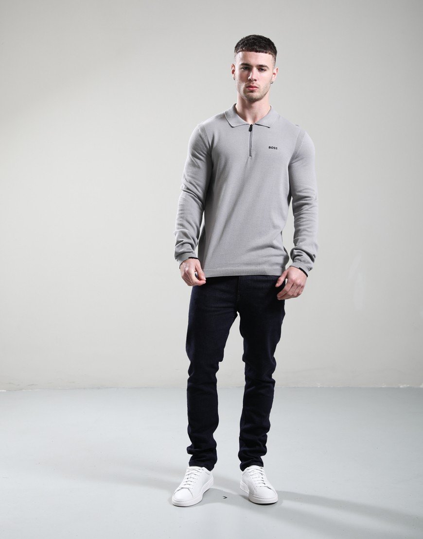 BOSS KN_Ever-X Polo Shirt Open Grey