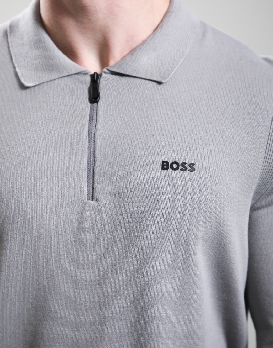 BOSS KN_Ever-X Polo Shirt Open Grey