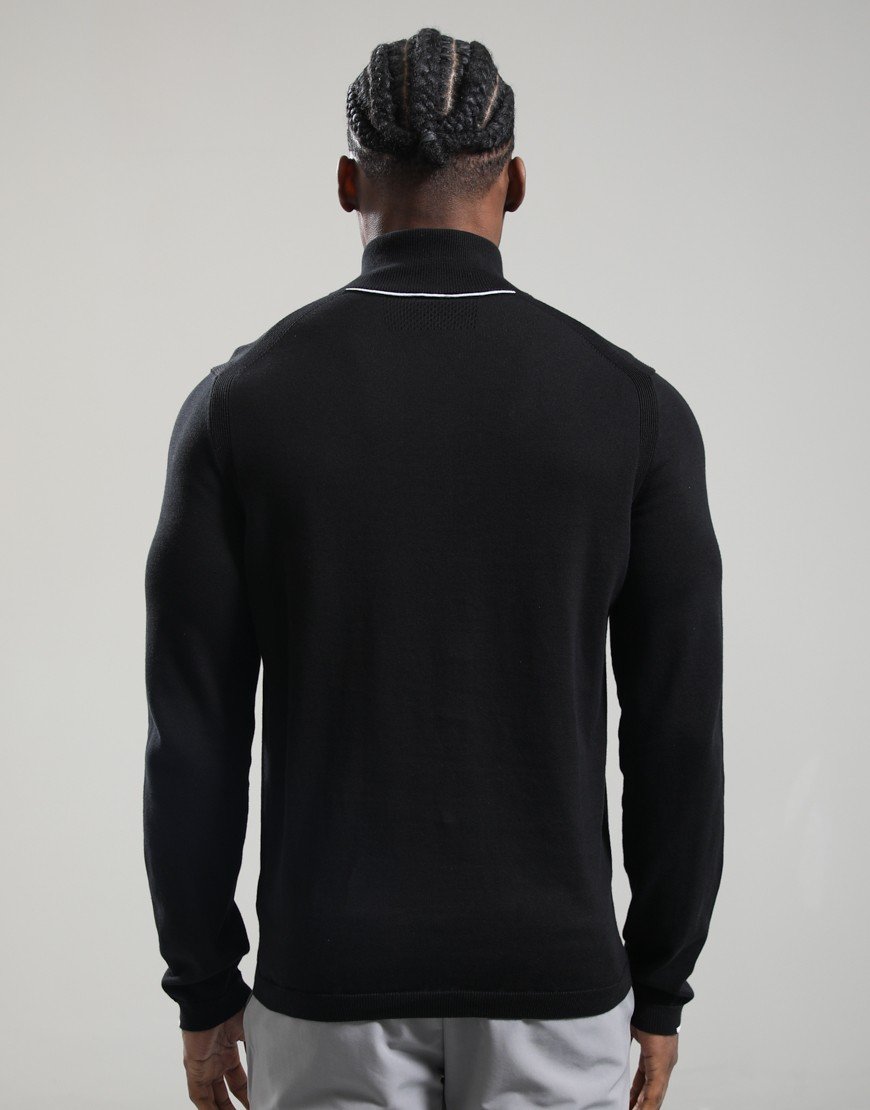 BOSS KN_Ever-X Quarter Zip Knit Black