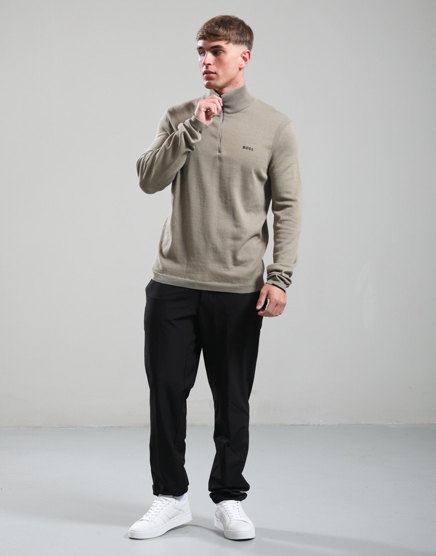 BOSS KN_Ever-X Quarter Zip Knit Light/Pastel Green