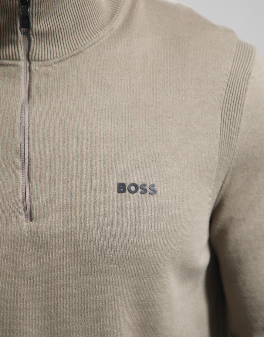 BOSS KN_Ever-X Quarter Zip Knit Light/Pastel Green