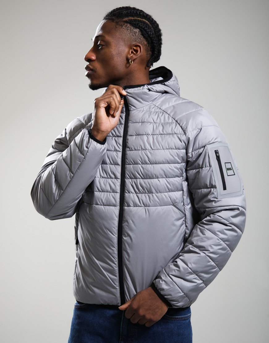 BOSS OW_Urbanex Hooded Jacket Open Grey