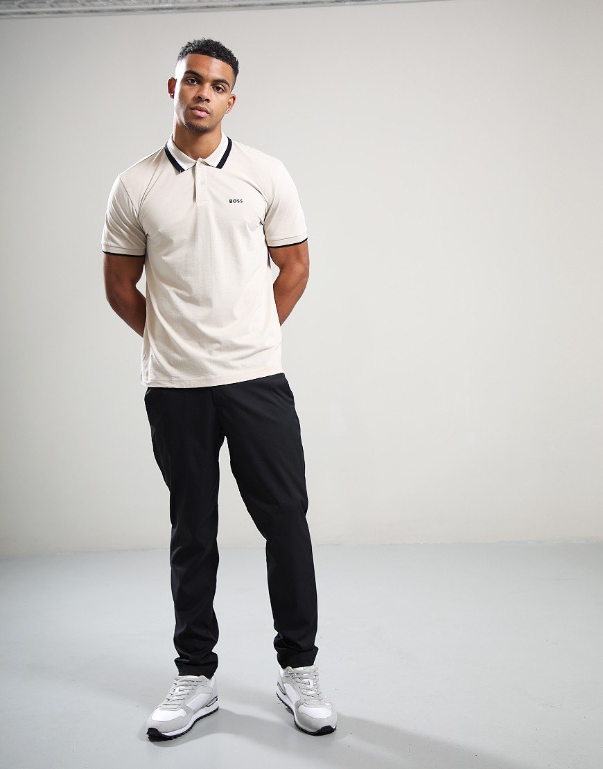 BOSS Paddy AP Heritage Polo Shirt Open Beige BOSS Paddy AP Heritage Polo Shirt Open Beige