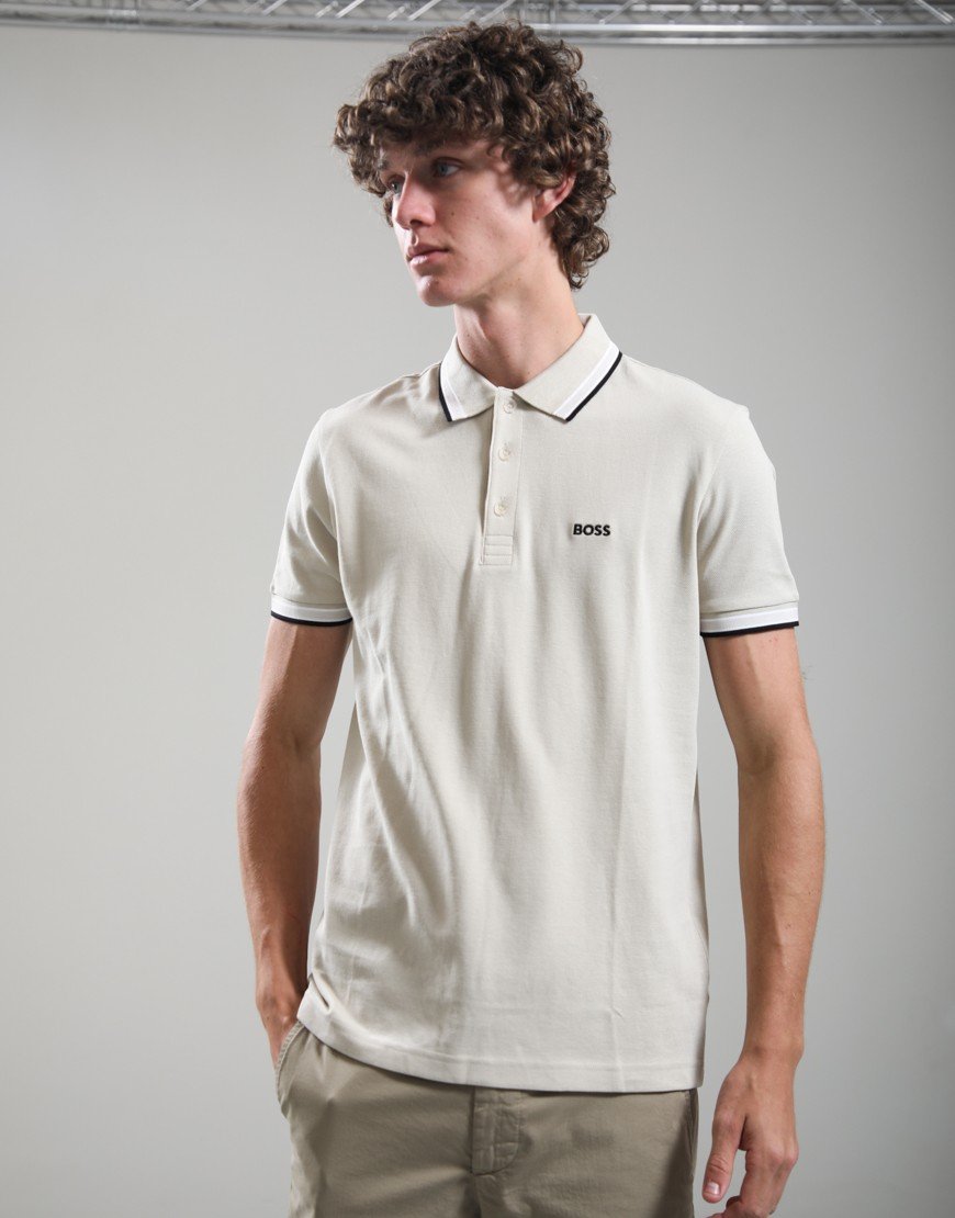 Boss Paddy Polo Shirt Light Beige