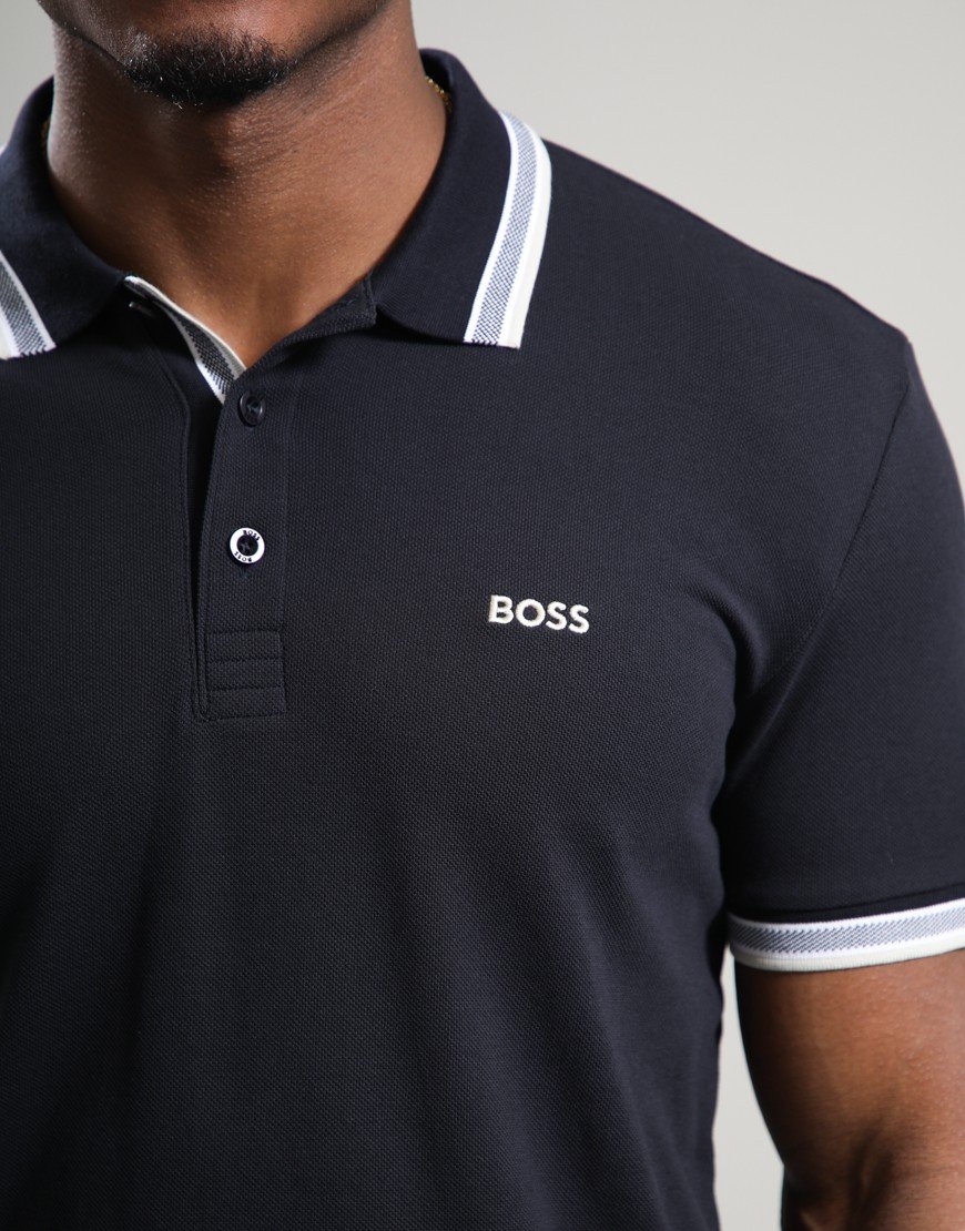 BOSS Paddy Polo Shirt Medium Blue