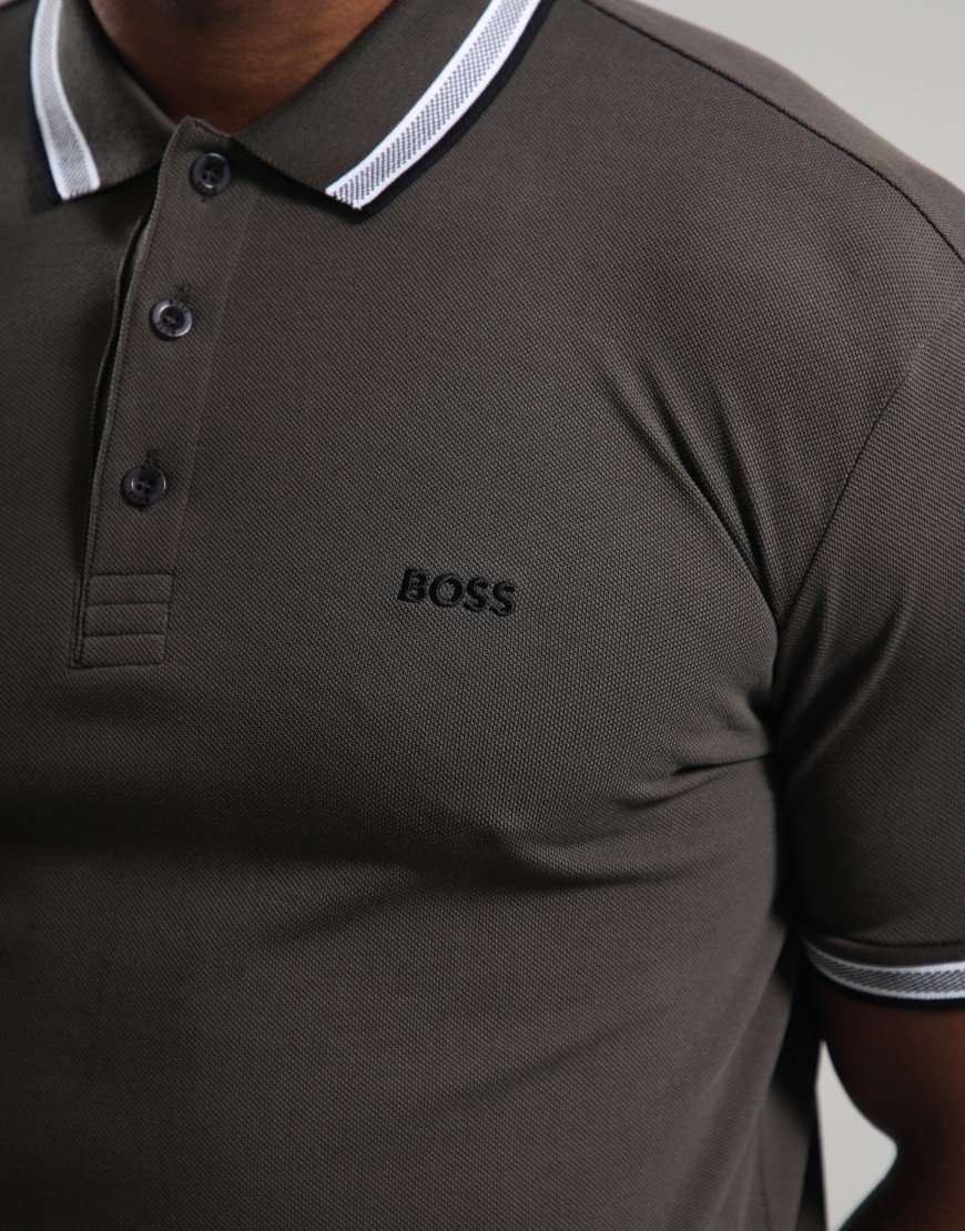 BOSS Paddy Polo Shirt Open Beige