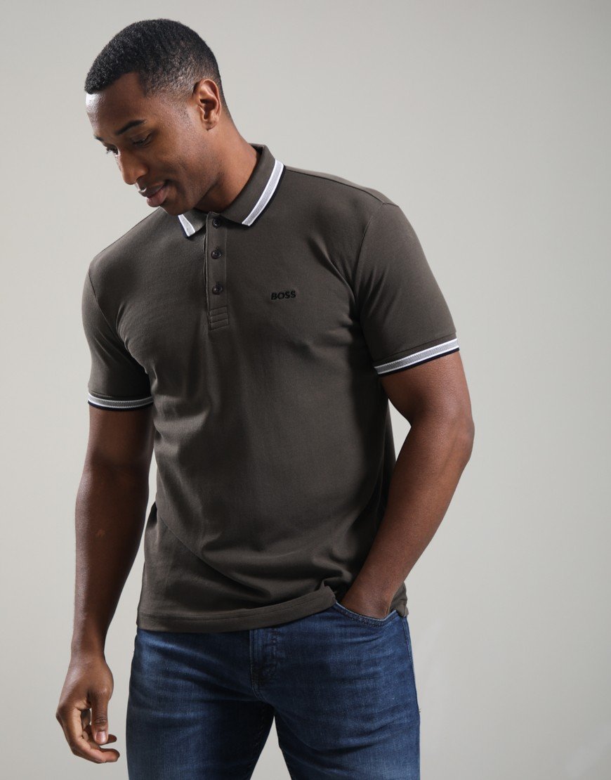 BOSS Paddy Polo Shirt Open Beige