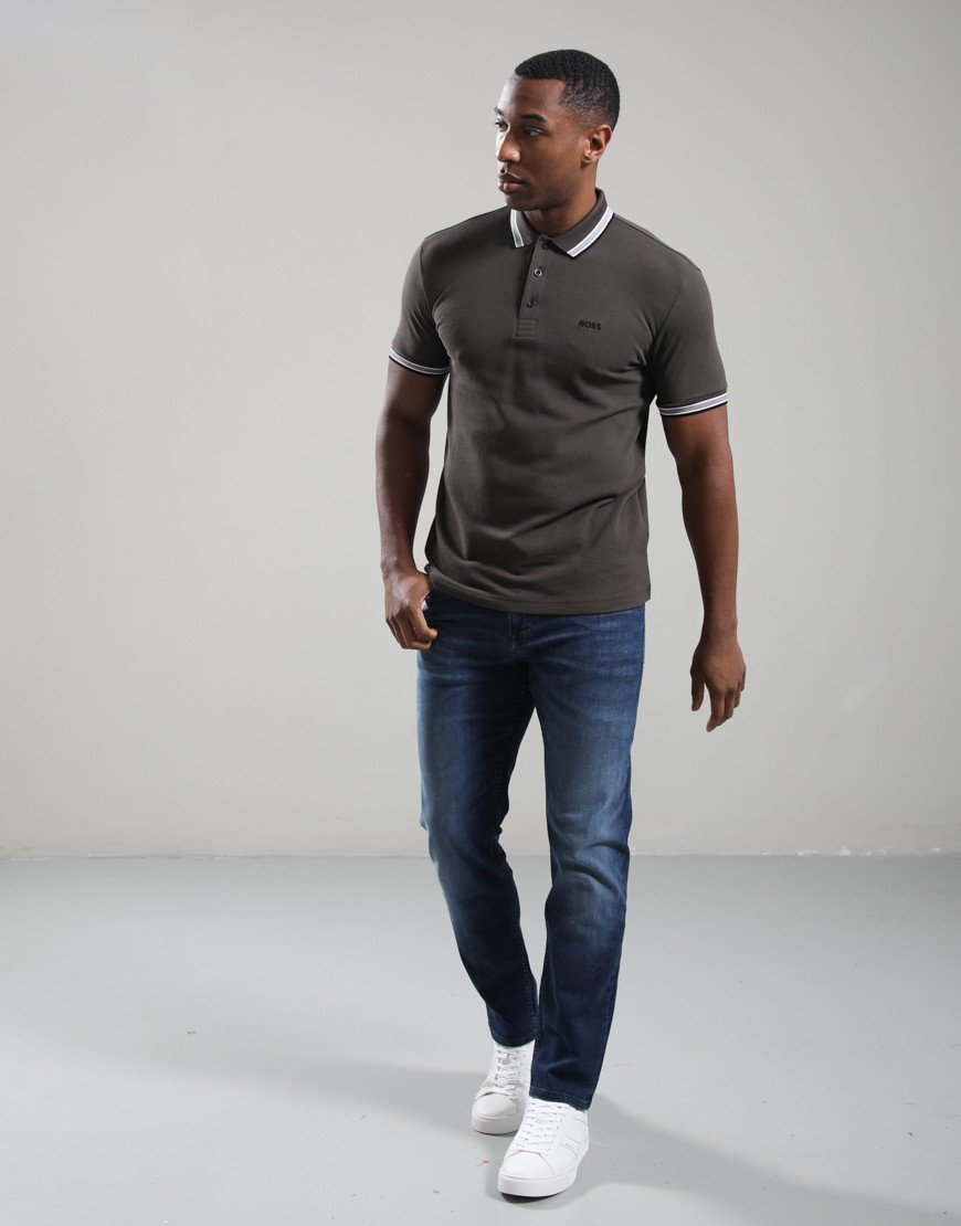 BOSS Paddy Polo Shirt Open Beige