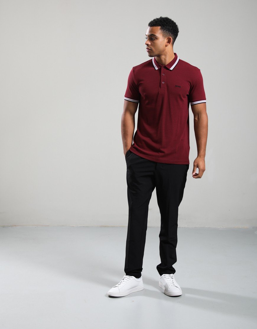 BOSS Paddy Polo Shirt Dark Pink 654