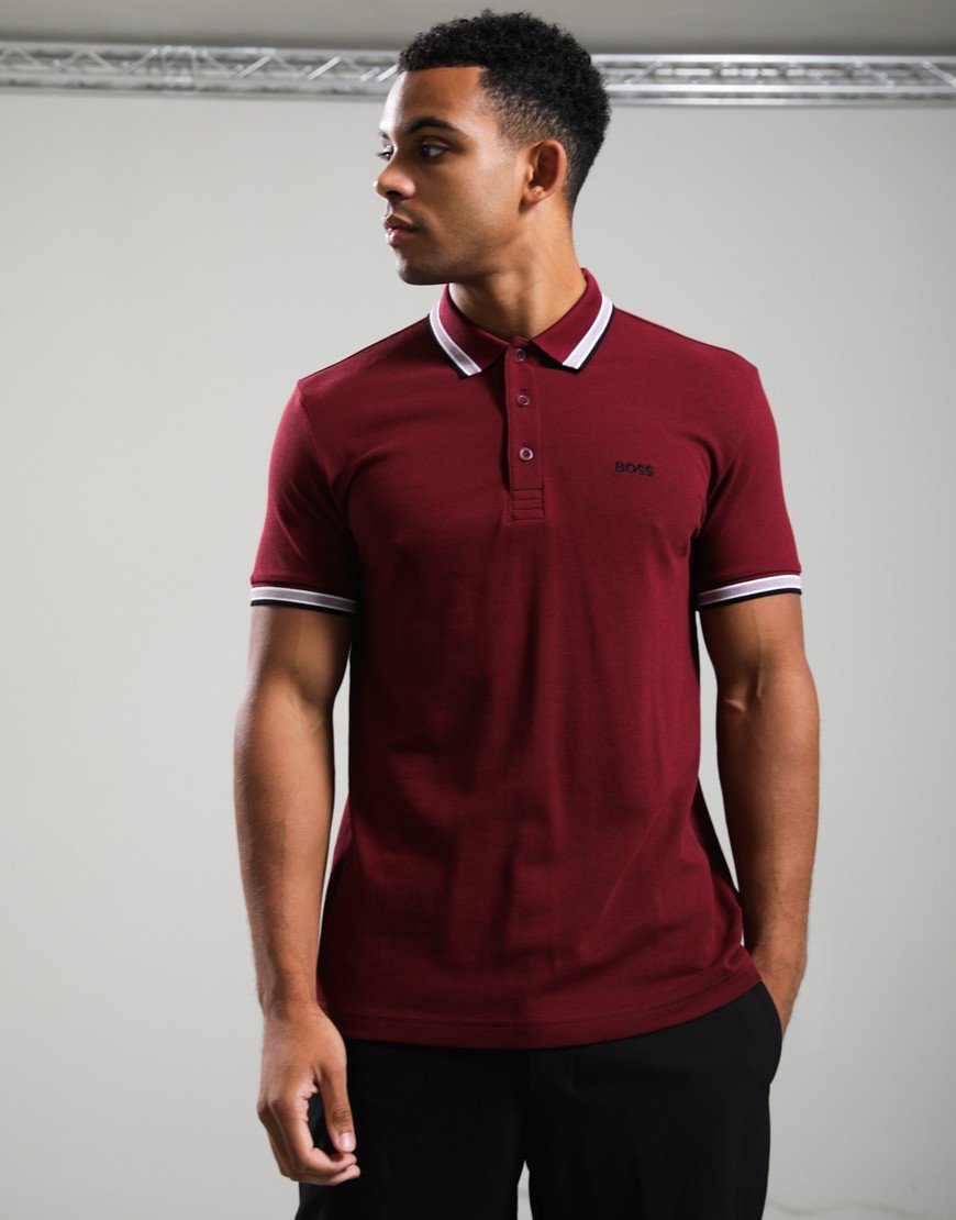 BOSS Paddy Polo Shirt Dark Pink 654