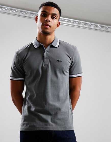 BOSS Paddy Polo Shirt Light Pastel Grey