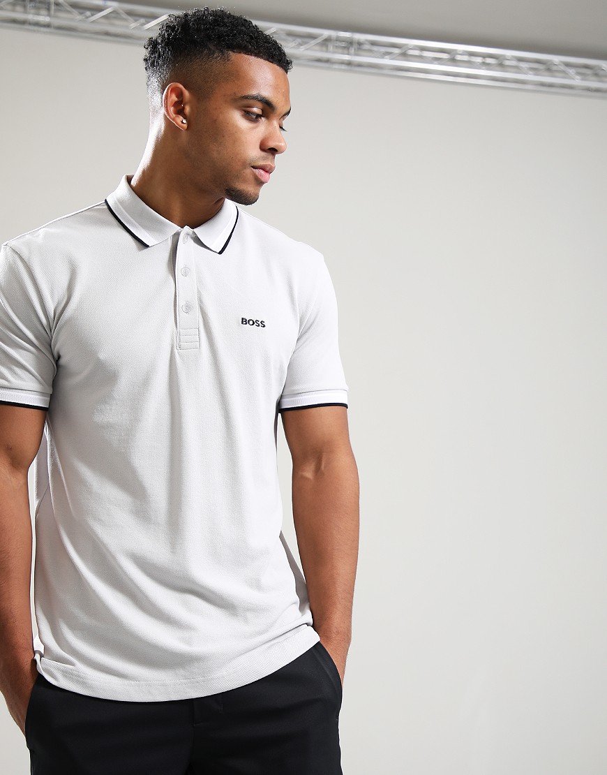 BOSS Paddy Polo Shirt Light Pastel Grey