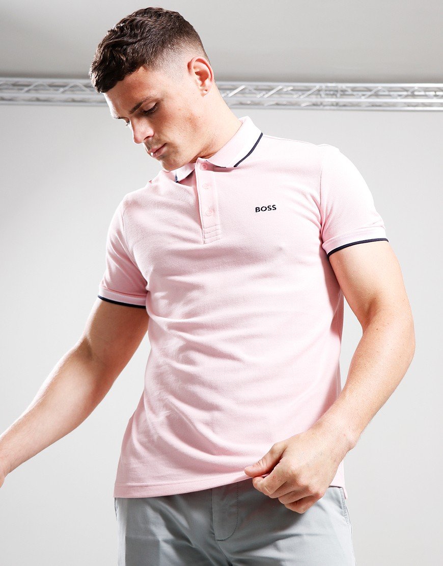 BOSS Paddy Polo Shirt Light Pastel Pink
