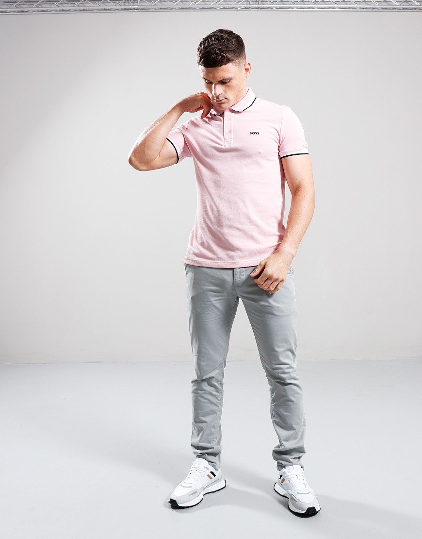 BOSS Paddy Polo Shirt Light Pastel Pink