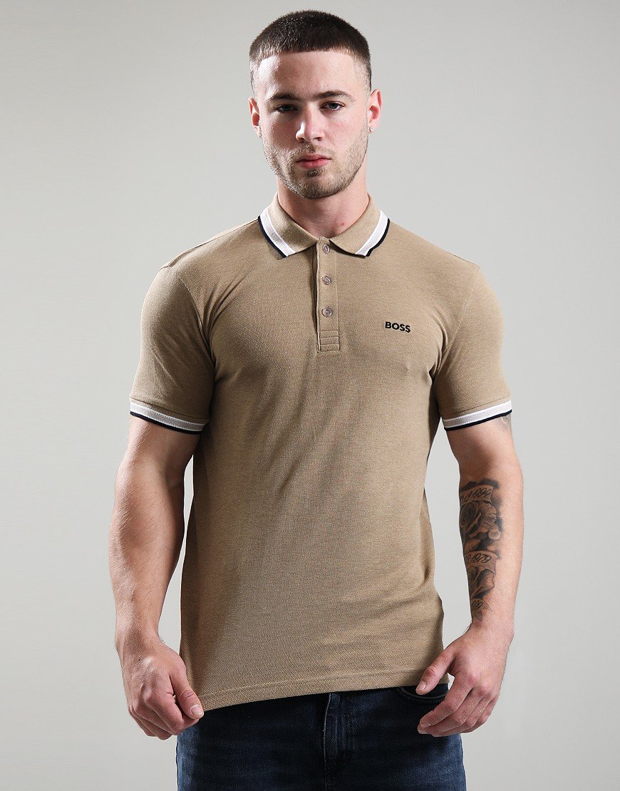 BOSS Paddy Polo Shirt Medium Beige