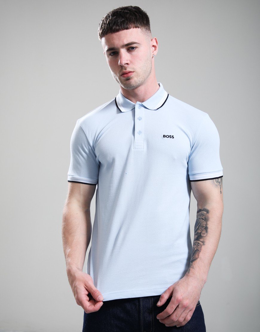 BOSS Paddy Polo Shirt Open Blue 464