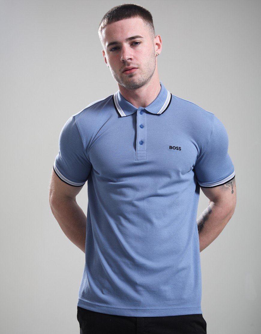 BOSS Paddy Polo Shirt Open Blue 462