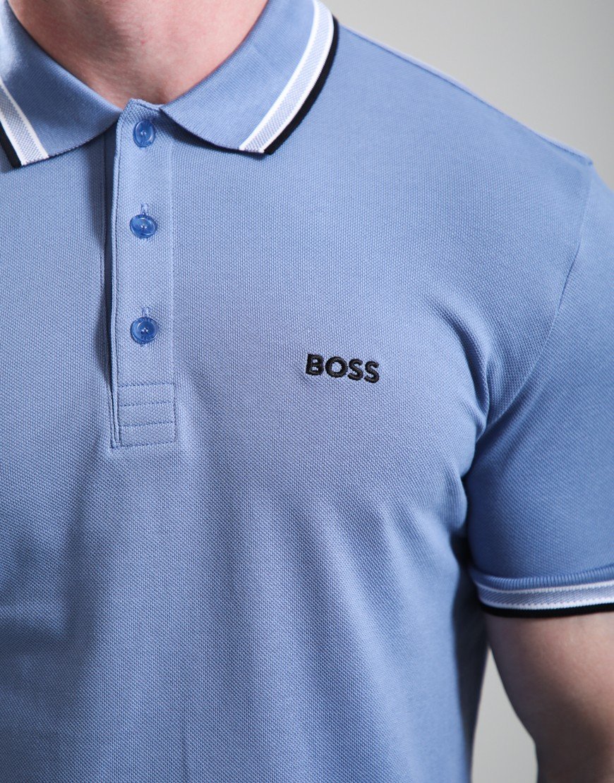 BOSS Paddy Polo Shirt Open Blue 462