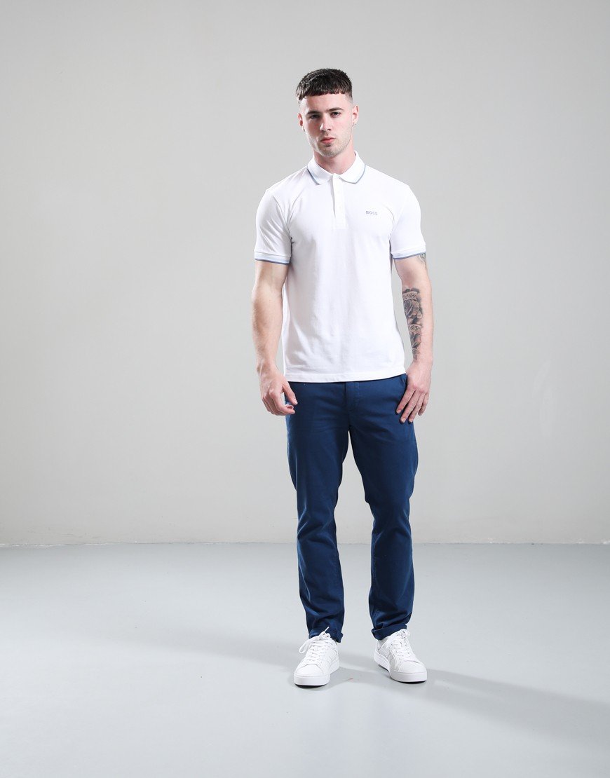 BOSS Paddy Polo Shirt Open White