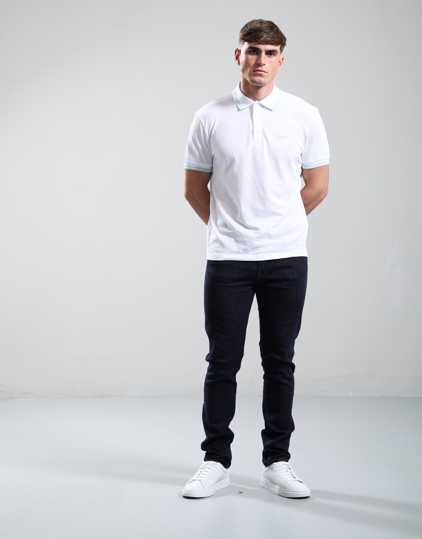 BOSS Paddy Polo Shirt Open White