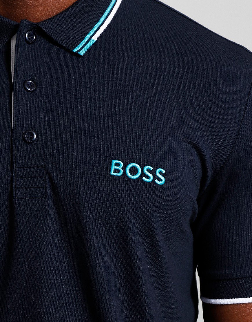 BOSS Paddy Pro Polo Shirt Dark Blue - Terraces Menswear