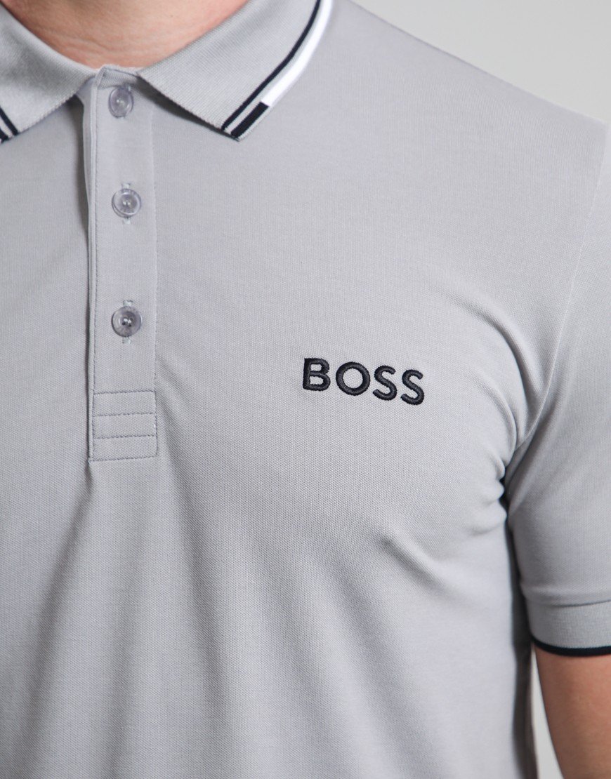 BOSS Paddy Pro Polo Shirt Silver