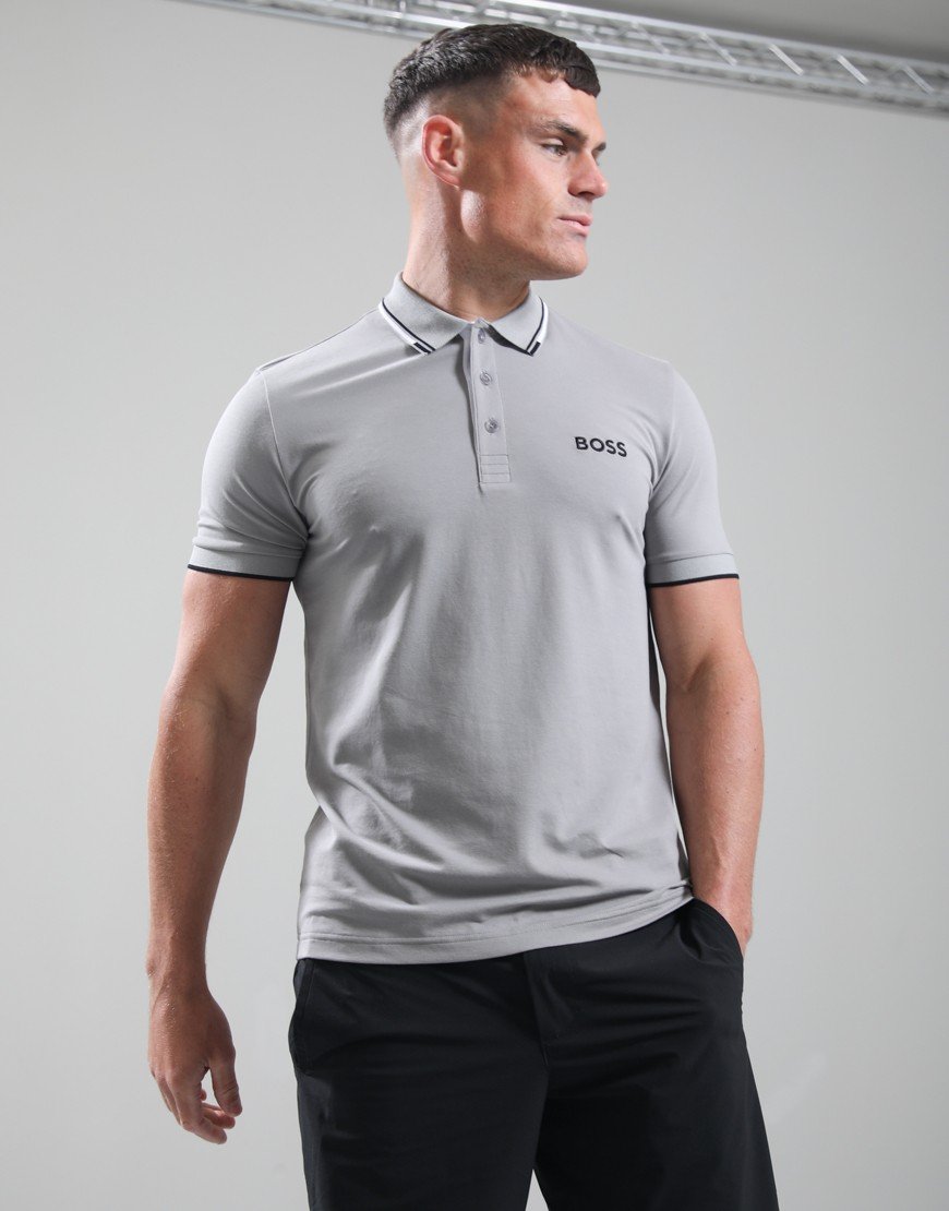 BOSS Paddy Pro Polo Shirt Silver