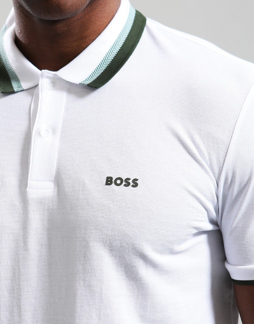 BOSS Paddy Heritage Polo Shirt White