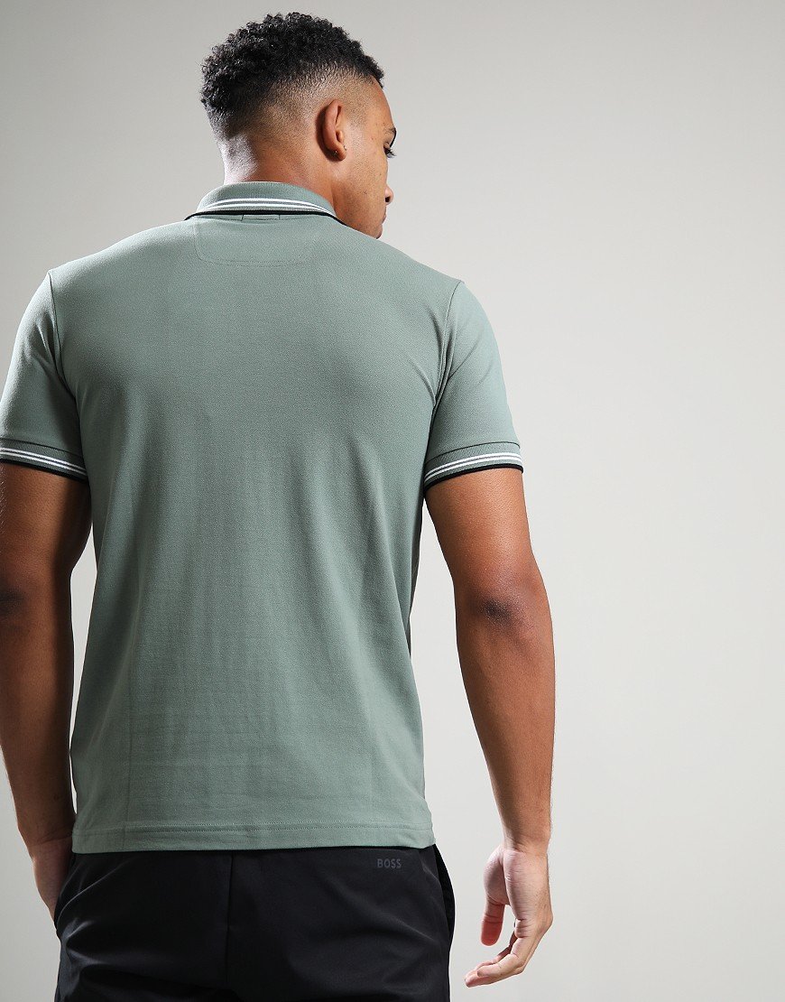 BOSS Paul Polo Shirt Open Green BOSS Paul Polo Shirt Open Green